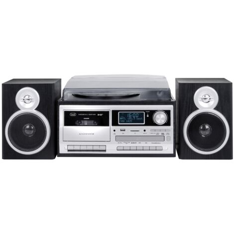 Trevi TT 1072 Tourne-disque à entraînement direct Noir, Argent Semi-automatique