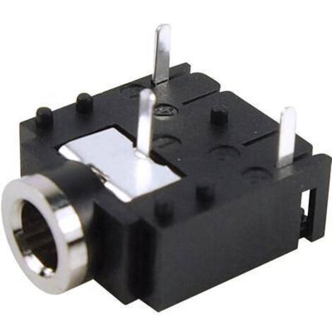Jack 3.5 mm embase femelle horizontale Cliff FC68131 Nombre de pôles: 3 stéréo noir 1 pc(s) D73631 (1/2)