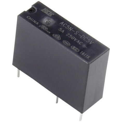 HKE AC5N-S-DC5V Relais pour circuits imprimés 5 V/DC 5 A 1 NO (T) 1 pc(s) S729421 (1/3)