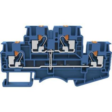 Degson DSKK4-01P-12-50-A(H) Bloc de jonction traversant à 2 étages Push-In bleu 1 pc(s) Q239522 (1/2)