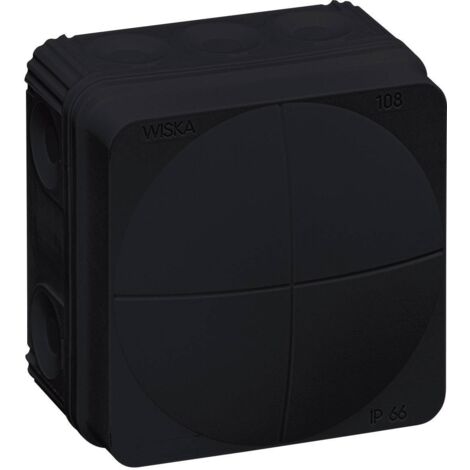 Boîte de dérivation étanche IP66 76 x 76 x 51 mm – Thermoplastique sans halogène – Pour environnements humides – Installation rapide – Wiska (1/3)