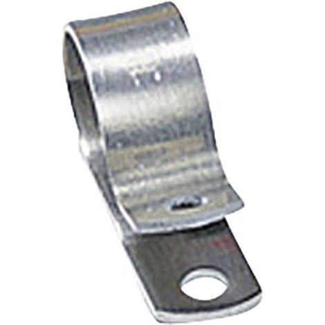HellermannTyton ALU4-ALU-NA-C1 Bride de montage vissable 211-10040 Plage de Ø du faisceau 6.40 mm (max) argent 1 pc(s) S15873 (1/2)