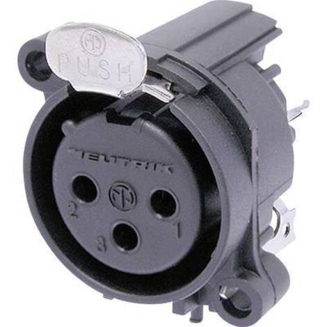 XLR embase femelle, contacts droits Neutrik NC3FAAV1 Nombre de pôles: 3 noir 1 pc(s) X39708 (1/2)