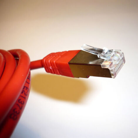 Cordon Cat 6 RJ45 F/UTP - 1m Rouge (1/3)