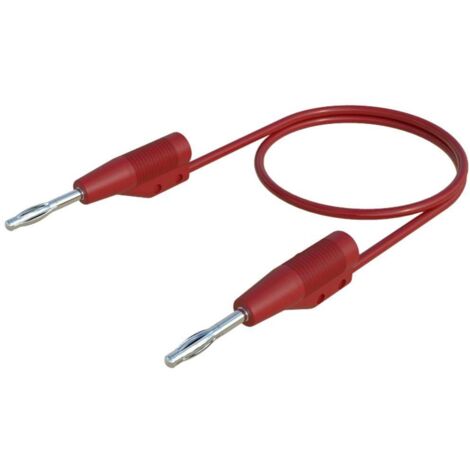 SKS Hirschmann MVL F 2/10 Cordon de mesure Banane mâle 2 mm Banane mâle 2 mm 10.00 cm rouge 1 pc(s) (1/2)