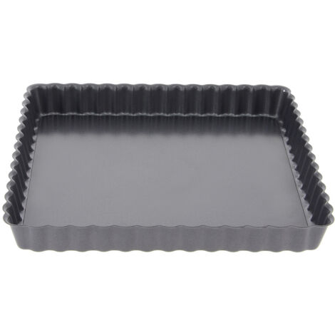 De Buyer - Moule à tarte carré 23 cm en acier fond démontable (1/2)