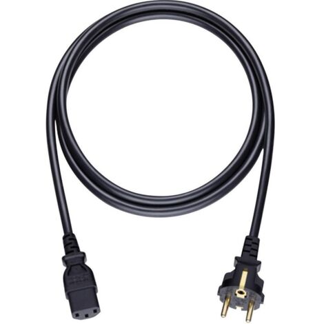 alimentation Câble de raccordement [1x Prise mâle + contact de protection - 1x Secteur femelle C13] 3.00 m noir Oehlbach Powercord C 13 Q882711 (1/4)