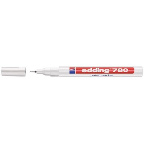 Marqueur à encre 780 blanc Degrésuation 08 mm pointe ronde EDDING (Par 10)