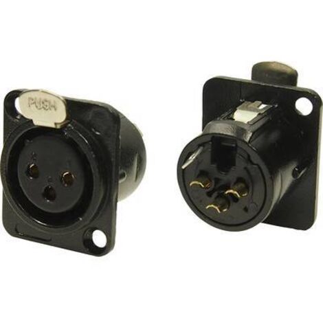 Cliff FC61900 XLR embase femelle Nombre de pôles: 3 noir 1 pc(s) Q705432 (1/2)