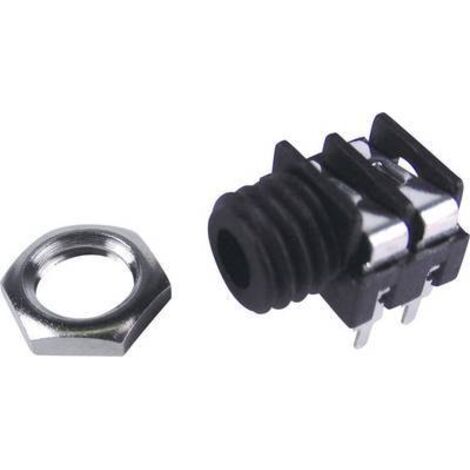 Jack 3.5 mm embase femelle horizontale Cliff FCR1281 Nombre de pôles: 2 mono noir 1 pc(s) D23625 (1/3)
