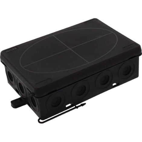 Wiska 10109596 Boîte de dérivation (L x l x H) 125 x 86 x 41 mm noir (RAL 9005) IP55 1 pc(s) C040751 (1/2)