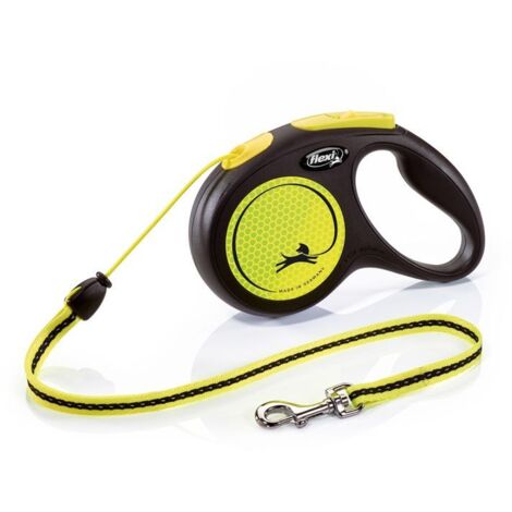 Laisse New Neon M Cord 5 m black/ neon yellow Flexi CL21C5-251-S-NEOGE