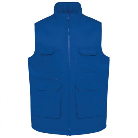 Gilet da lavoro unisex multitasche imbottito in policotone WK Designed To Work Blu reale M (1/3)