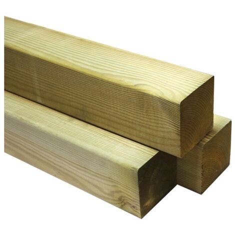 Poteau En Bois En Pin Du Nord Traité Autoclave Classe 4 - 7x7x180cm