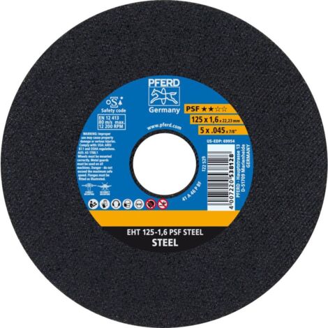 Meule à tronçonner droite A46PPS 125x1,6mm PFERD 1 PCS