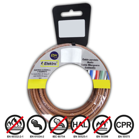 Fil électrique Flexible 4mm Marron 10m Sécurité Sans Halogène Et Flexibilité - Edm (1/2)