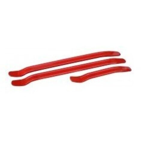 Outifrance – Lot de 3 démonte-pneus en acier forgé – Finition laquée rouge – Dimensions 350mm et 200mm – Outil du mécanicien pour démontage pneus (1/4)