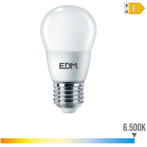 Ampoule Sphérique E27 7w 806 Lm 6500k Lumière Froide ø4,8x9,3cm Edm (1/3)