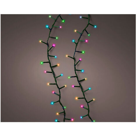 Guirlande Led Clignotante Compacte Pastel Multicolore 16m 500l Cable Vert. (1/9)