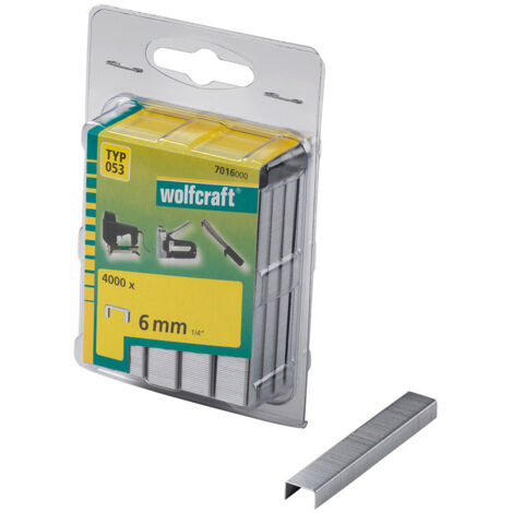 Wolfcraft Agrafes à dos large 6 mm Type 053 (Pack 4000) (7016000) (1/2)