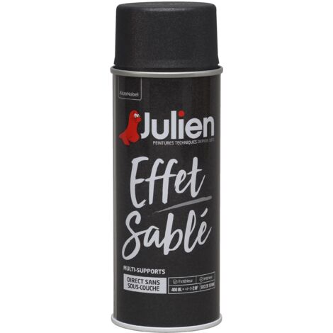 Peinture aérosol Effet Sablé multi-supports - Noir - 400 ml - Julien (1/4)
