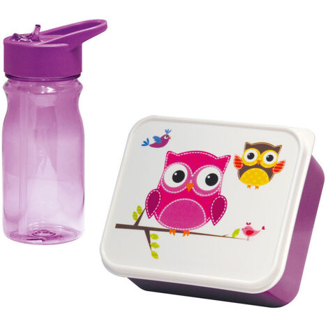 Coffret Snack Chouette Enfants Boîte à Goûter Ludique Et Pratique - Mondex (1/2)