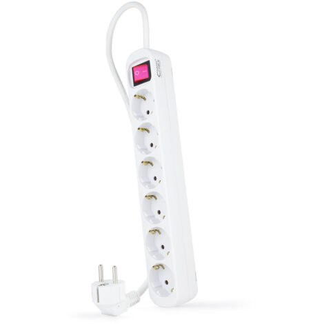 Câble pour interrupteur à 6 prises multiples 1,4m Blanc 10.37.0006 (1/3)