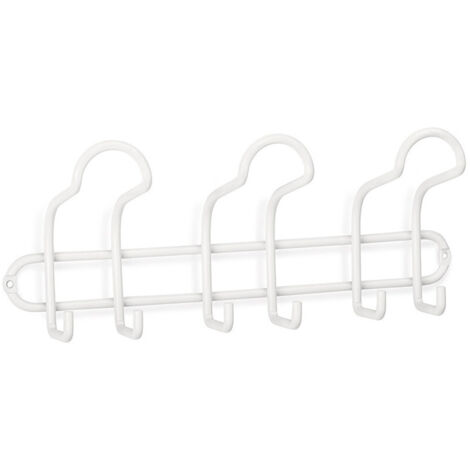 Cintre en acier avec 3 crochets triples blanc mat INOFIX 3719-2 (1/2)