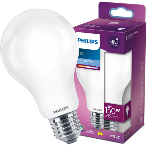 Ampoule LED Standard PHILIPS E27 17,5W 2452lm 6500K Lumière Froide 7,5x12,1cm (1/5)