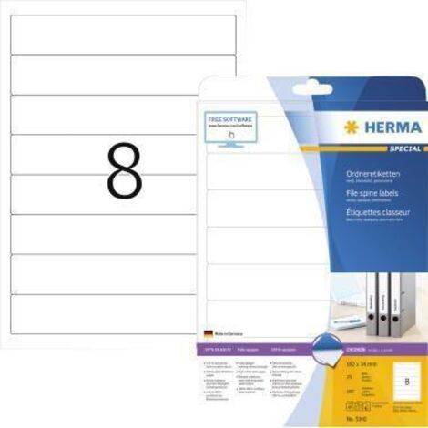 HERMA Ordneretikett 5160 schmal/kurz weiß 200 St./Pack. (1/4)