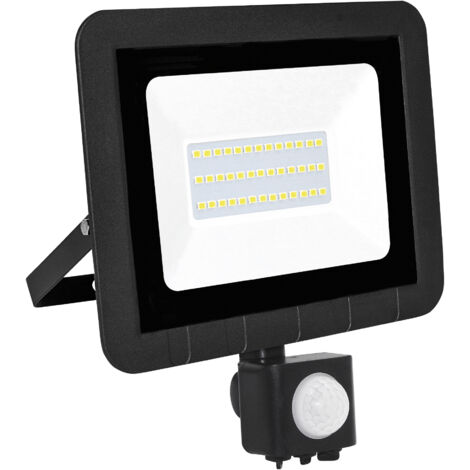 Projecteur LED avec capteur métal noir 30w (1/2)