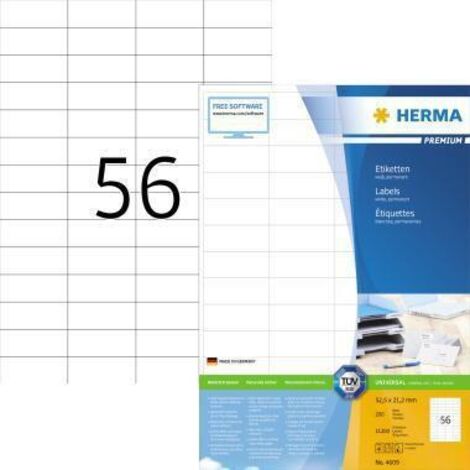 HERMA Etikett PREMIUM 4609 52,5x21,2mm weiß 11.200 St./Pack. (1/5)