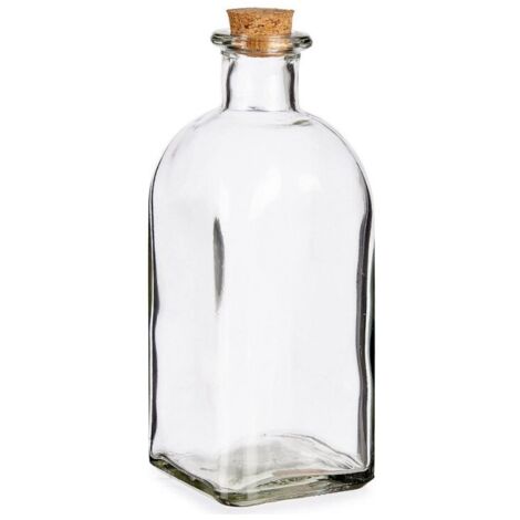 Bouteille en verre borosilicate 750 ml – Résistante à la chaleur – Design élégant pour stockage de liquides – Facile à nettoyer – Vivalto (1/2)