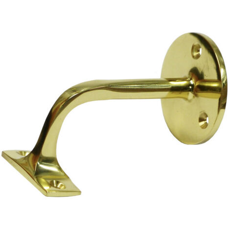 EDM – Support de garde-corps en laiton poli 3 vis – Conception robuste pour balcons et terrasses – Installation facile et durable