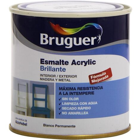 Émail Acrylique Multisurface Permanent Blanc Brillant 0,250L 5160638 BRUGUER (1/3)