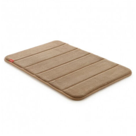 TAPIS DE BAIN BEIGE EN MICROFIBRE - 60X40 CM (1/4)
