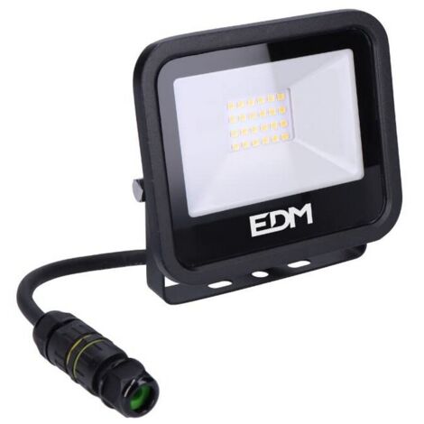 Projecteur Led Edm 20w Noir éclairage Puissant 6400k Pour Extérieur - Edm (1/5)