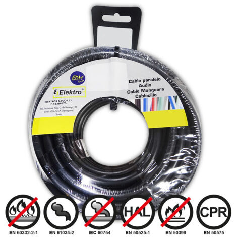 Bobine Fil électrique Flexible 4mm Noir Sans Halogène 5m (1/3)