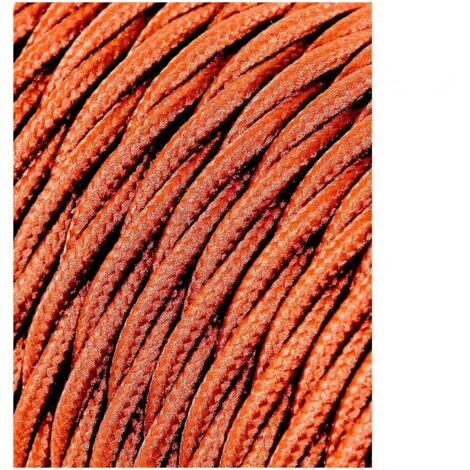 Câble Textile Tressé 2x0,75mm C-20 Soie Marron 5m (1/3)