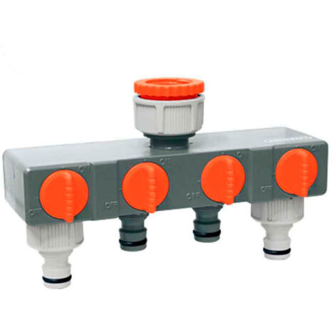 Adaptateur 4 Voies Jardin Distribution D'eau Multiple Et Rapide - Edm (1/3)