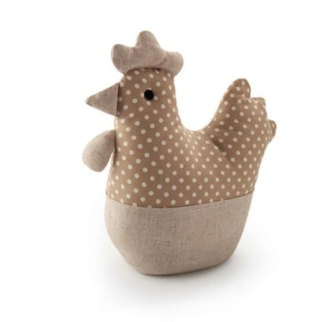 Butée de porte textile 1kg poule beige INOFIX (1/2)