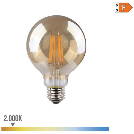 Ampoule Led Vintage Ballon E27 Filament Led, Verre Vintage, Lumière Chaude - Edm (1/3)