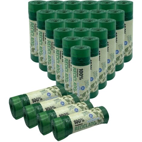 500 sacs poubelles fabriqués à partir de matériaux recyclés, à fermeture automatique, d'une capacité de 30 litres chacun. (1/5)