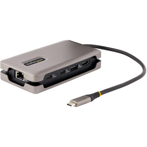 StarTech.com Adaptateur Multiport USB C - Station d'Accueil USB C, 4K 60Hz HDMI 2.0b, HDR, Hub USB 3.2 Gen 2 10Gbps - Mini Dock USB C 100W PD Pass-Through - Adaptateur Vidéo avec Câble de 30cm pour PC