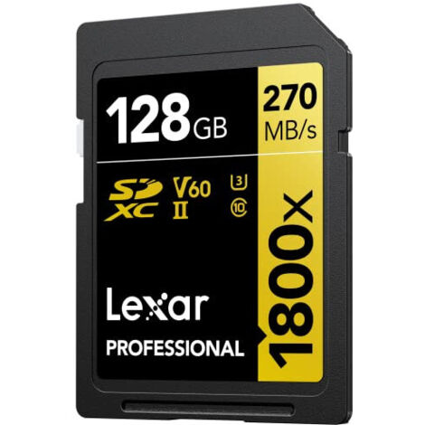 Carte mémoire LEXAR SDXC PRO GOLD 128 G V 60 (1/2)