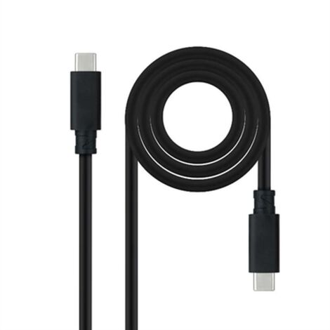 NANOCABLE 10.01.4101-L150 - Câble USB 3.1 Gen2 10Gbps 5A, 4K/60Hz, USB-C/M-USB-C/M, noir, 1,5 m (1/3)