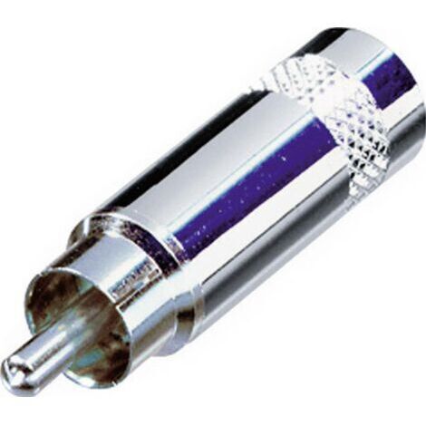 Cinch/RCA mâle, droit Rean AV NYS352 Nombre de pôles: 2 argent 1 pc(s) D93519 (1/4)