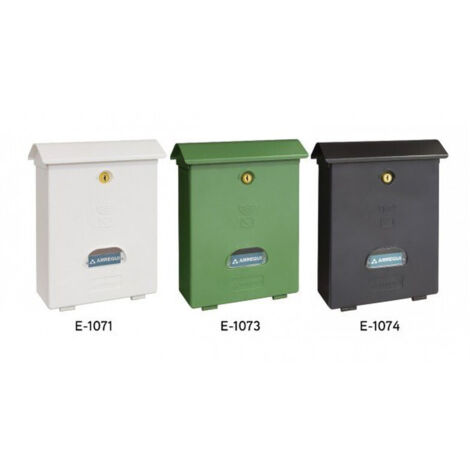 Arregui Boîte aux Lettres Verticale Classique Vert Plastique 240x346x110 E1073 (1/4)