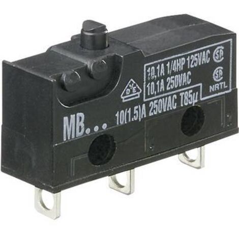 PTR Hartmann 260009 Microrupteur MBF5A 250 V/AC 10 A 1 x On/(On) à rappel 1 pc(s) D71336 (1/2)