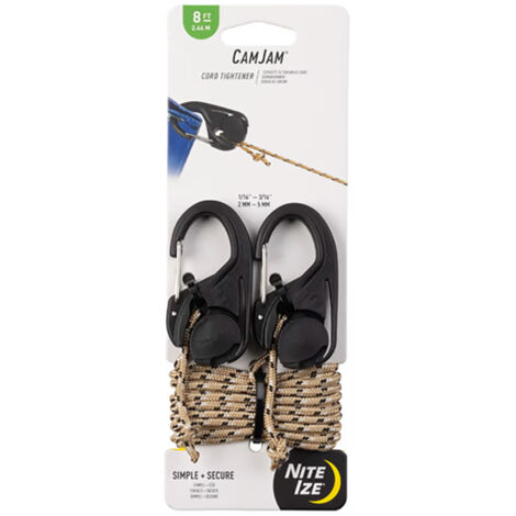 NITE IZE Tendeur en plastique noir pour ficelle de 2 à 5mm nite ize lot de 2 (1/2)